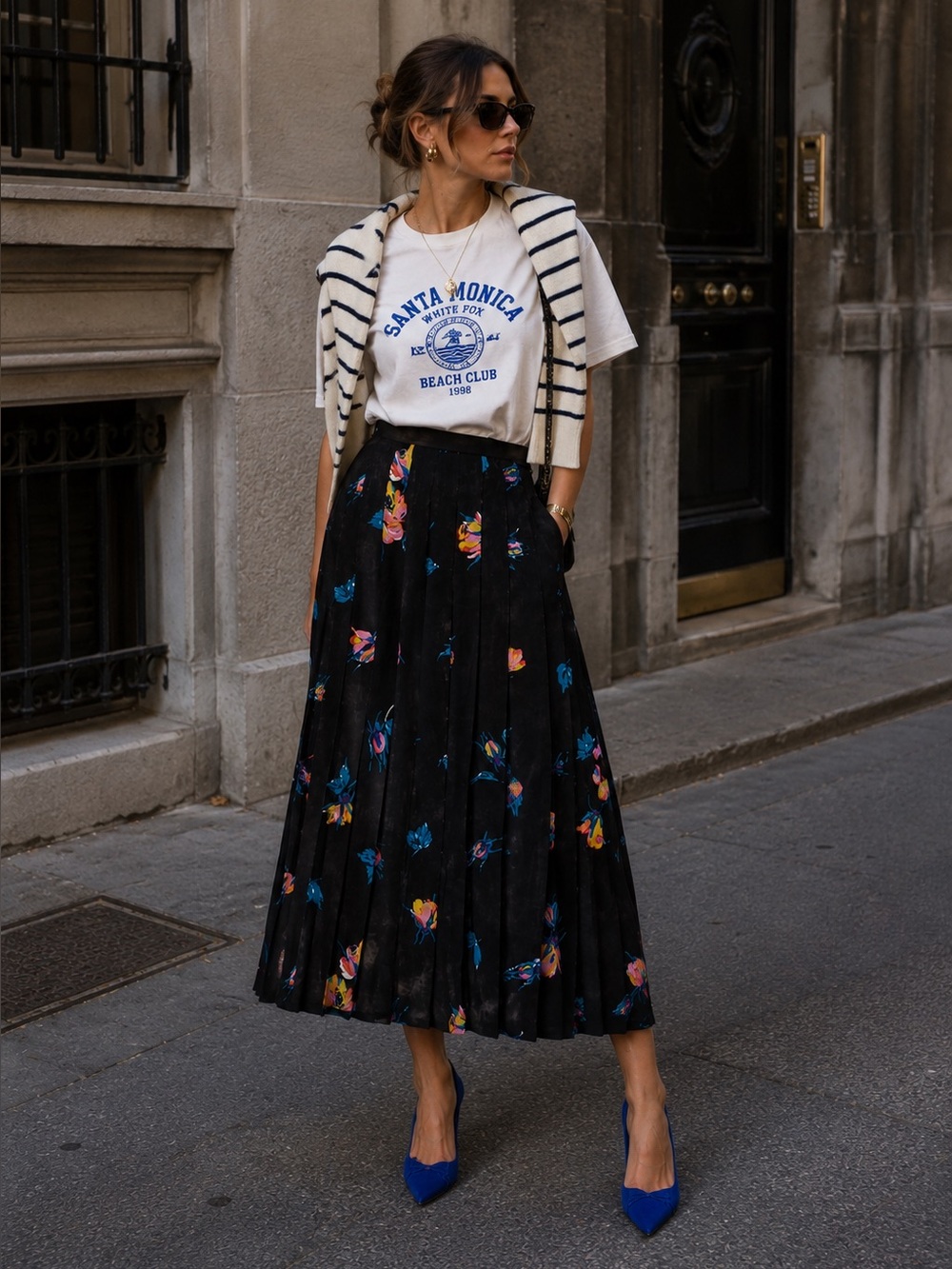 MSGM Pleated Midi Skirt Womens Black
Floral Print